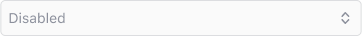 Select disabled with default state